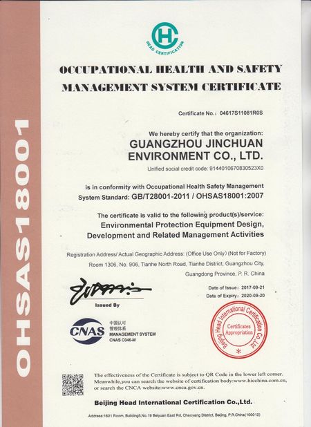 China Guangzhou Geemblue Environmental Equipment Co., Ltd. Certificaten